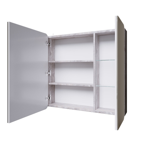 Зеркальный шкаф в ванну Grossman ТАЛИС-80 см бетон пайн